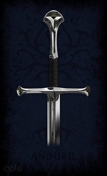 Narsil Sword, Middle Earth tribute, Stunning artwork, Sword of legends HD phone wallpaper