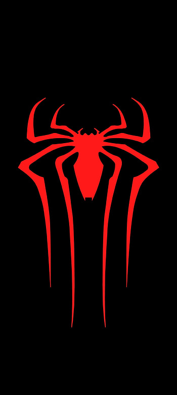 Spiderman Logo , symbol, art, movie, superhero, black, hero, red, marvel, , design, , spider HD phone wallpaper