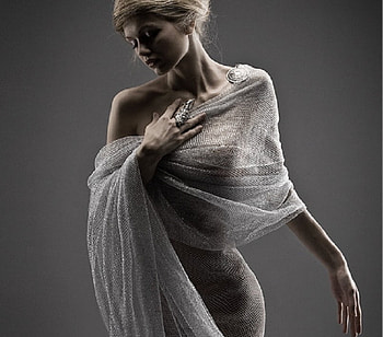 Contemplation, model, broach, ring, blonde, face, beauty, female, wrapped HD wallpaper