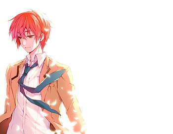 Sanctuary, smiling, orange hair, uniform, yuzuru otonashi, angel beats HD wallpaper