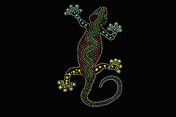 Art, Points, Point, Lizard, Gecko HD wallpaper