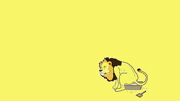 Lion Kitty, poop, Funny, Kitty, Lion HD wallpaper