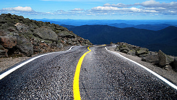 Nature, Road, Asphalt, Line, Winding, Sinuous, Band, Stripe, Solid HD wallpaper