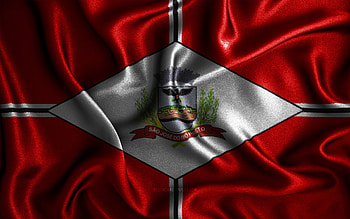 Sao Jose do Rio Preto flag, , silk wavy flags, brazilian cities, Day of Sao Jose do Rio Preto, Flag of Sao Jose do Rio Preto, fabric flags, 3D art, Sao Jose do Rio Preto, cities of Brazil HD wallpaper