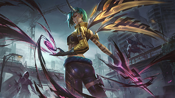 Kaisa Ink Shadow Warrior Golden Ink League Of Legends, league-of-legends, games, artist, artwork, digital-art, artstation, video-games HD wallpaper