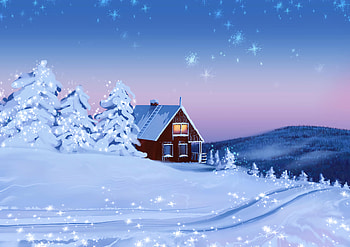 Landscape, Winter, Art, Snow, House HD wallpaper