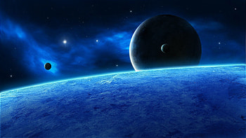 Blue space HD wallpaper