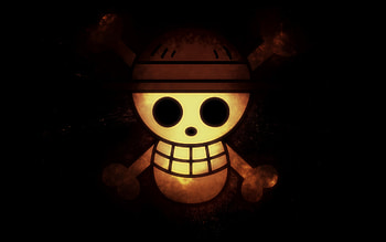 One Piece Logo Pirates Black Anime HD wallpaper