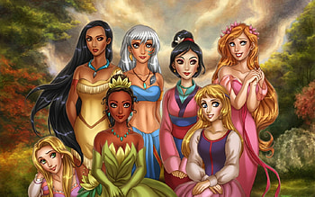 Disney, Movie, Disney Princess, Kida (Atlantis:the Lost Empire), Mulan, Pocahontas, Tiana (The Princess And The Frog) HD wallpaper