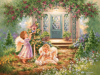 Angel on Gaurd, gaurdian, angels, child, home HD wallpaper