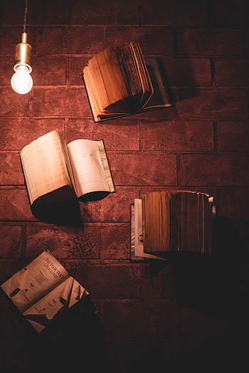 Books, Miscellanea, Miscellaneous, Wall, Lamp, Open Books HD phone wallpaper