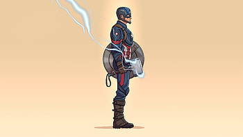 Captain America Minimalism 2020, captain-america, superheroes, artwork, artist, minimalism HD wallpaper