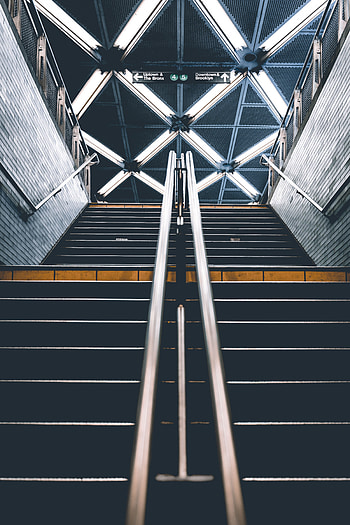 Miscellanea, Miscellaneous, Ladder, Stairs, Steps, Subway, Metro, Handrails, Underground Pass HD phone wallpaper