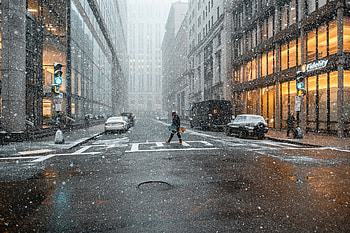 Person Street Snow , snow, street, graphy HD wallpaper