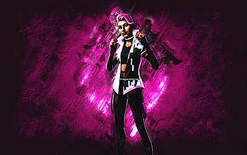 Fortnite The Stylist Skin, Fortnite, main characters, purple stone background, The Stylist, Fortnite skins, The Stylist Skin, The Stylist Fortnite, Fortnite characters HD wallpaper