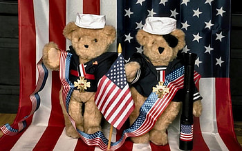 Patriotic Bears , wide screen, Independence Day, abstract, graphy, , 4th of July, celebration HD wallpaper
