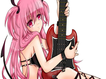 anime, music, yui, guitar, manga HD wallpaper