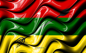 Neiva Flag, , Cities of Colombia, South America, Day of Neiva, Flag of Neiva, 3D art, Neiva, colombian cities, Neiva 3D flag, Colombia HD wallpaper