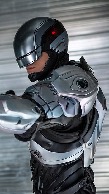 Movie RoboCop, Futuristic law enforcement, High-tech cityscape, Sci-fi action HD phone wallpaper