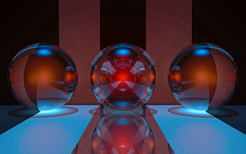 3D, Surface, Glass, Stripes, Streaks, Balls HD wallpaper