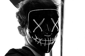Miscellanea, Miscellaneous, Bw, Chb, Mask, Human, Person, Face HD wallpaper