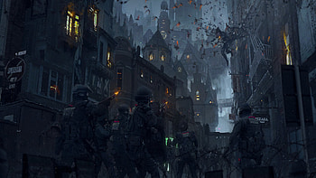 Vampire, Fantasy, City, Police HD wallpaper