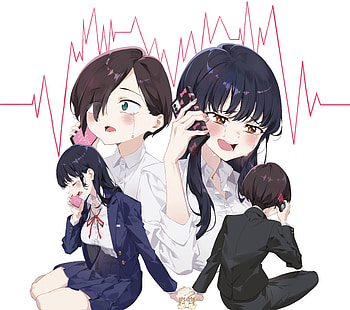 Anna Yamada & Ichikawa Kyoutarou, Anime, The Dangers in My Heart, Anna Yamada (The Dangers in My Heart), Ichikawa Kyoutarou (The Dangers in My Heart) HD wallpaper