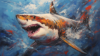Great White Shark Artistic, Animal, great white shark HD wallpaper