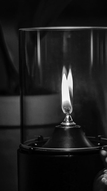 Candle, Black And White, Black Candle HD phone wallpaper