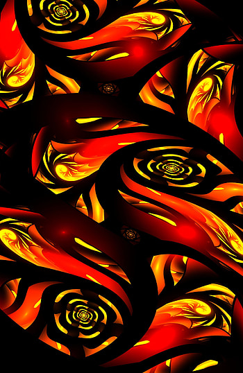 Abstract, Bright, Fractal, Flaming, Fiery, Hot, Candent HD phone wallpaper