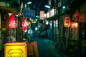 Tokyo Night Alleyway -, City, Japan, Town HD wallpaper