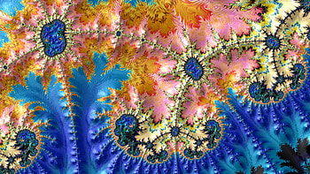 Trippy Psychedelic Fractal, Abstract, fractal, blue, abstract blue HD wallpaper