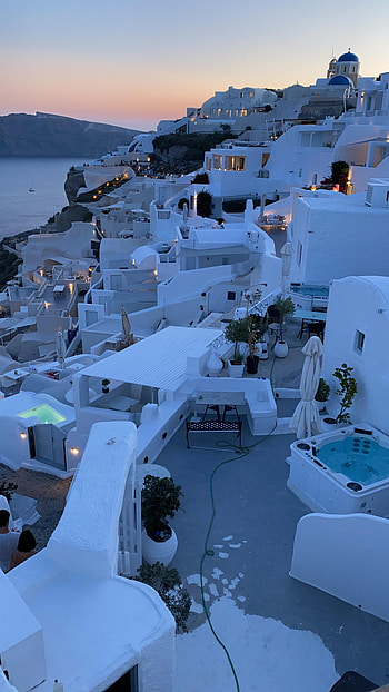 Luxury hotel, Exclusive experience, Santorini getaway, Unforgettable memories HD phone wallpaper