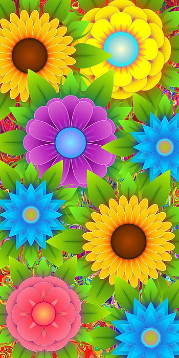 Flower, art, green HD phone wallpaper