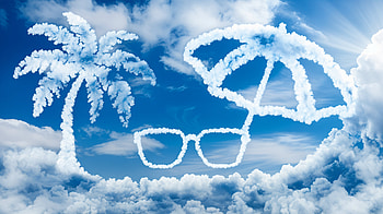 Summer Vibes: Ultra for Your Vacation Dream, summer vacation, cloud, summer, palm tree, sunglasses HD wallpaper