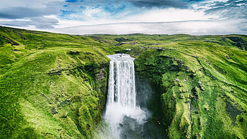 Skogafoss Waterfall Iceland, waterfall, iceland, nature HD wallpaper