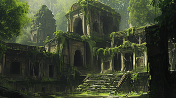 Enchanted Ancient Ruins, ruin, ancient ruin, jungle, Overgrown, temple HD wallpaper