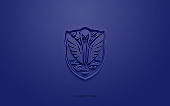 Tormenta FC, creative 3D logo, blue background, American soccer team, USL League One, Statesboro, USA, 3d art, soccer, Tormenta FC 3d logo HD wallpaper