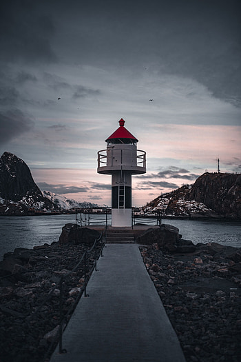 Lofoten, Lighthouses HD phone wallpaper