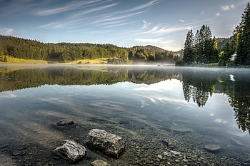 Lake, nature, reflection, water HD wallpaper