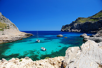 Majorca Mallorca Spain, Sea nature cove coast, mobile tablet, Captivating scenery HD wallpaper