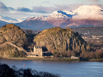 Dumbarton Rock - Scotland, Scottish Landmarks, Scotland, Dumbarton, Dumbarton Rock HD wallpaper