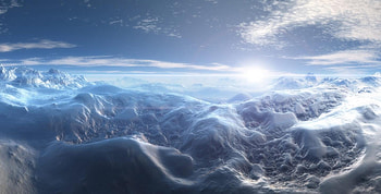 Winter Sunrise, blue, winter, cold, mountain, snow, clouds, nature, sky, sun, ice HD wallpaper
