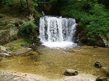 chute, river, waterfalls, nature, france HD wallpaper