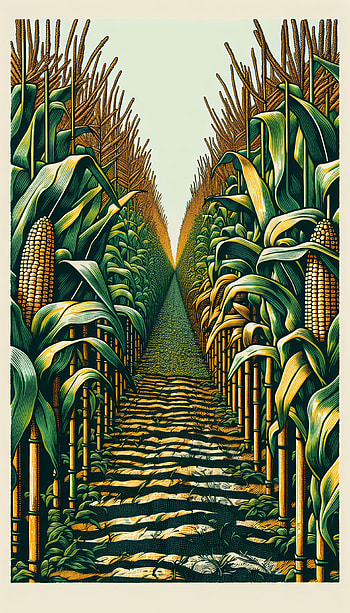 Golden Corn Path - Nature's Maze, Agriculture, plant HD phone wallpaper