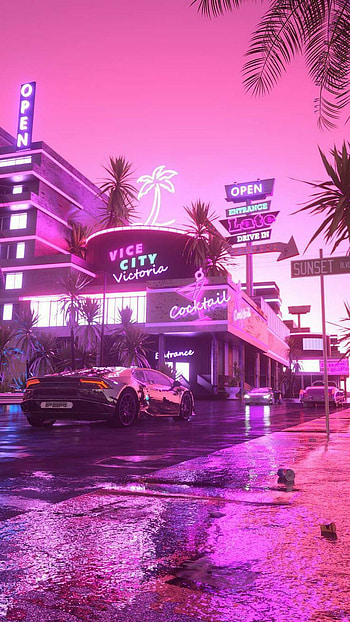 Vice City Victoria Street. Retro , City , Aesthetic, GTA Vice City HD phone wallpaper