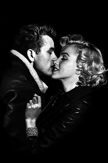 Marilyn Monroe, James Dean, Iconic legends, Hollywood glamour HD phone wallpaper