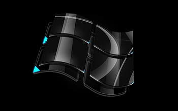 Windows Dark Glass Logo HD wallpaper