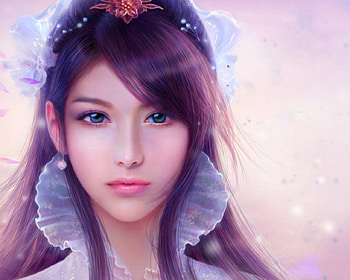 Beautiful face, face, fantasy, pretty, woman HD wallpaper