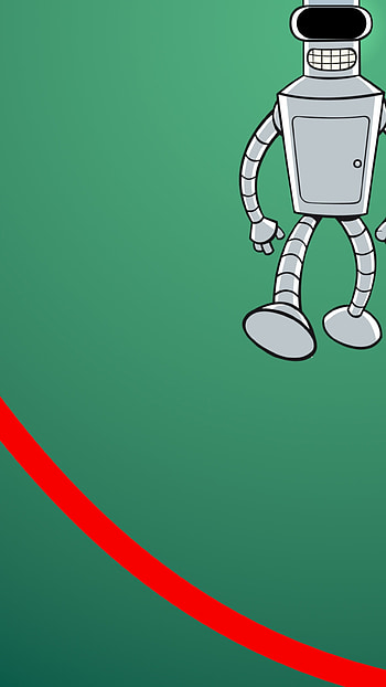 Punch Hole, Robot Cartoon, funny HD phone wallpaper